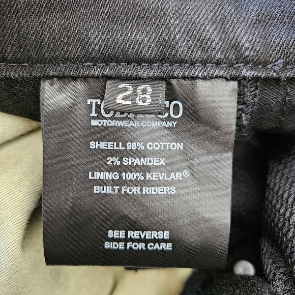 Tobacco Motorwear Company Black Boondocks Kelvar Lined Riding Overalls - Picture 15 of 16